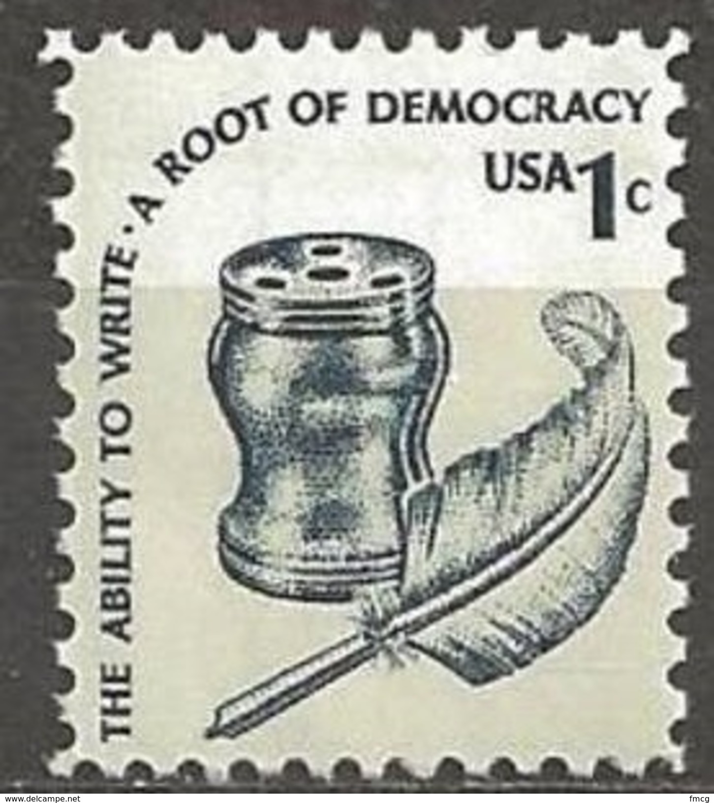 1977 Americana Series 1 Cent Democracy, Mint Never Hinged - Unused Stamps