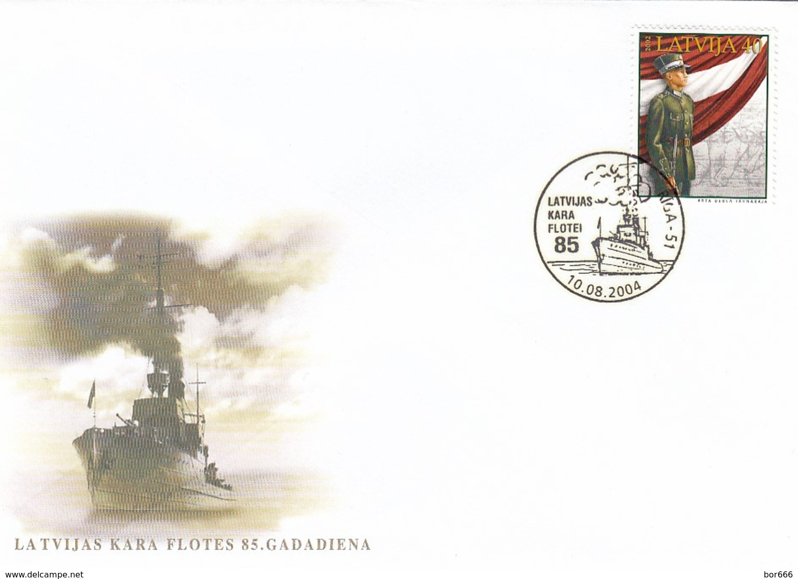 GOOD LATVIA Special Stamped Cover 2004 - Navy - Latvia