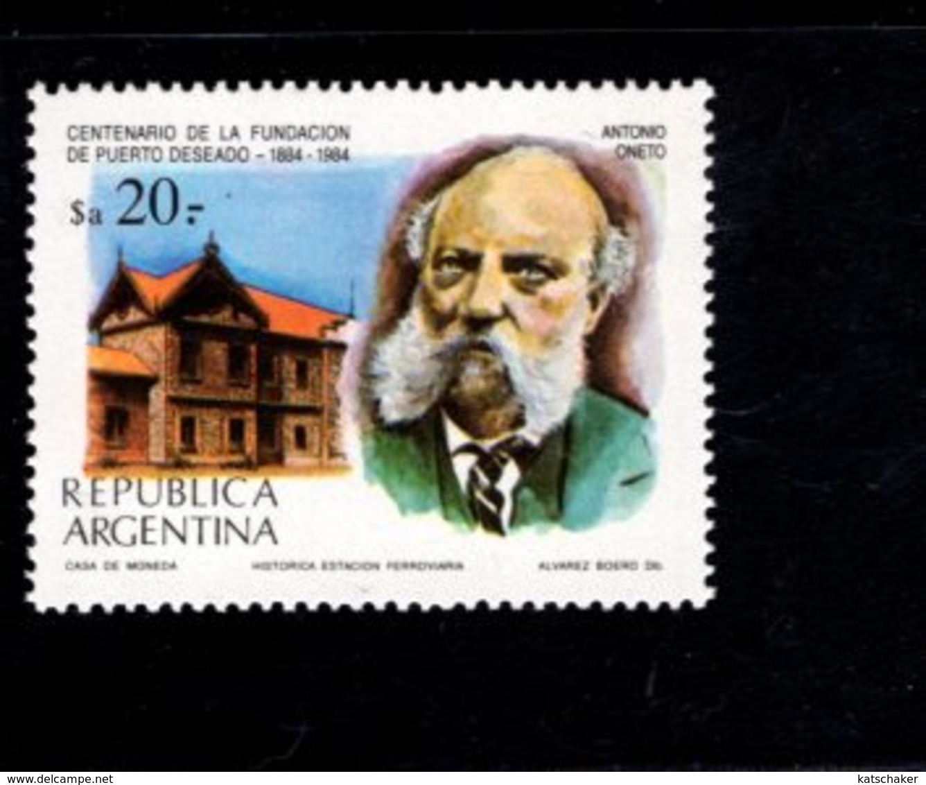 771311177 1984 SCOTT 1484 1485 POSTFRIS  MINT NEVER HINGED EINWANDFREI  (XX) - CITY OF PUERTO DESEADO CENTENARY - Neufs