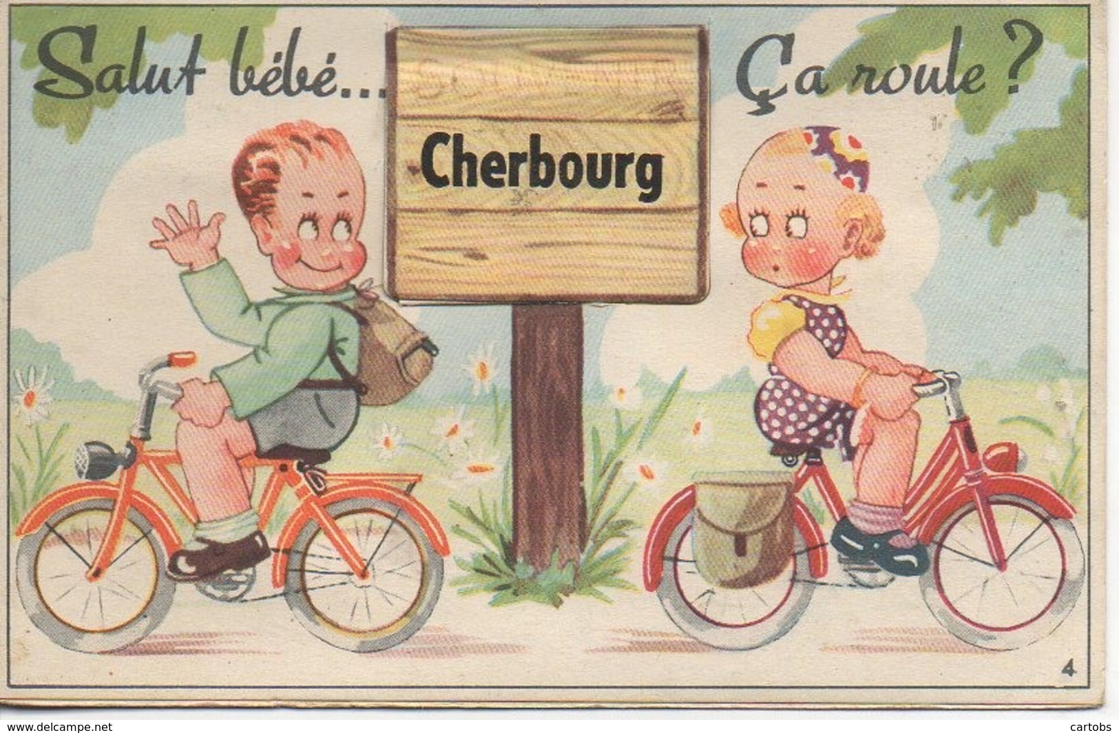 50 CHERBOURG  Carte Système Salut Bébé .... çà Roule? - Cherbourg