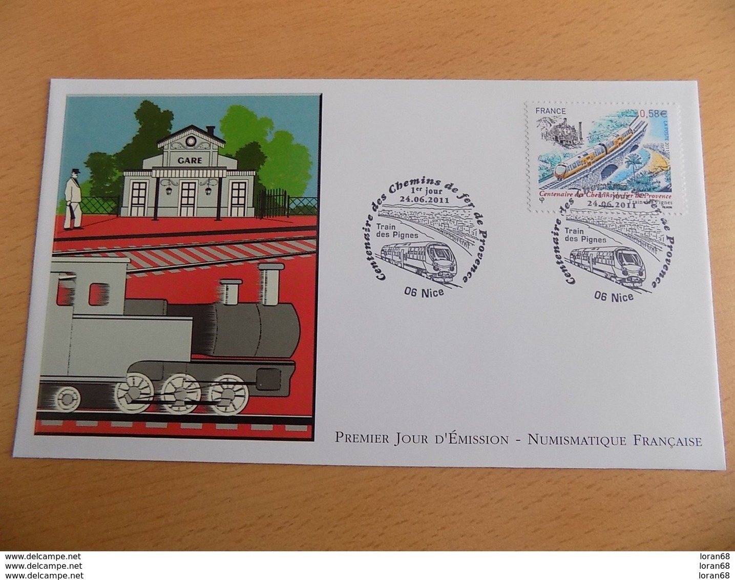 FDC France : Centenaire Des Chemins De Fer De Provence - Nice 24/06/2011 - 2010-2019