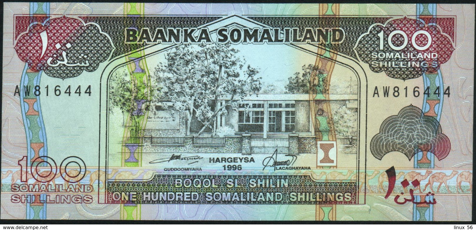 SOMALILAND - 100 SL Shilin / Shillings 1996 UNC P.5 B - Somalië