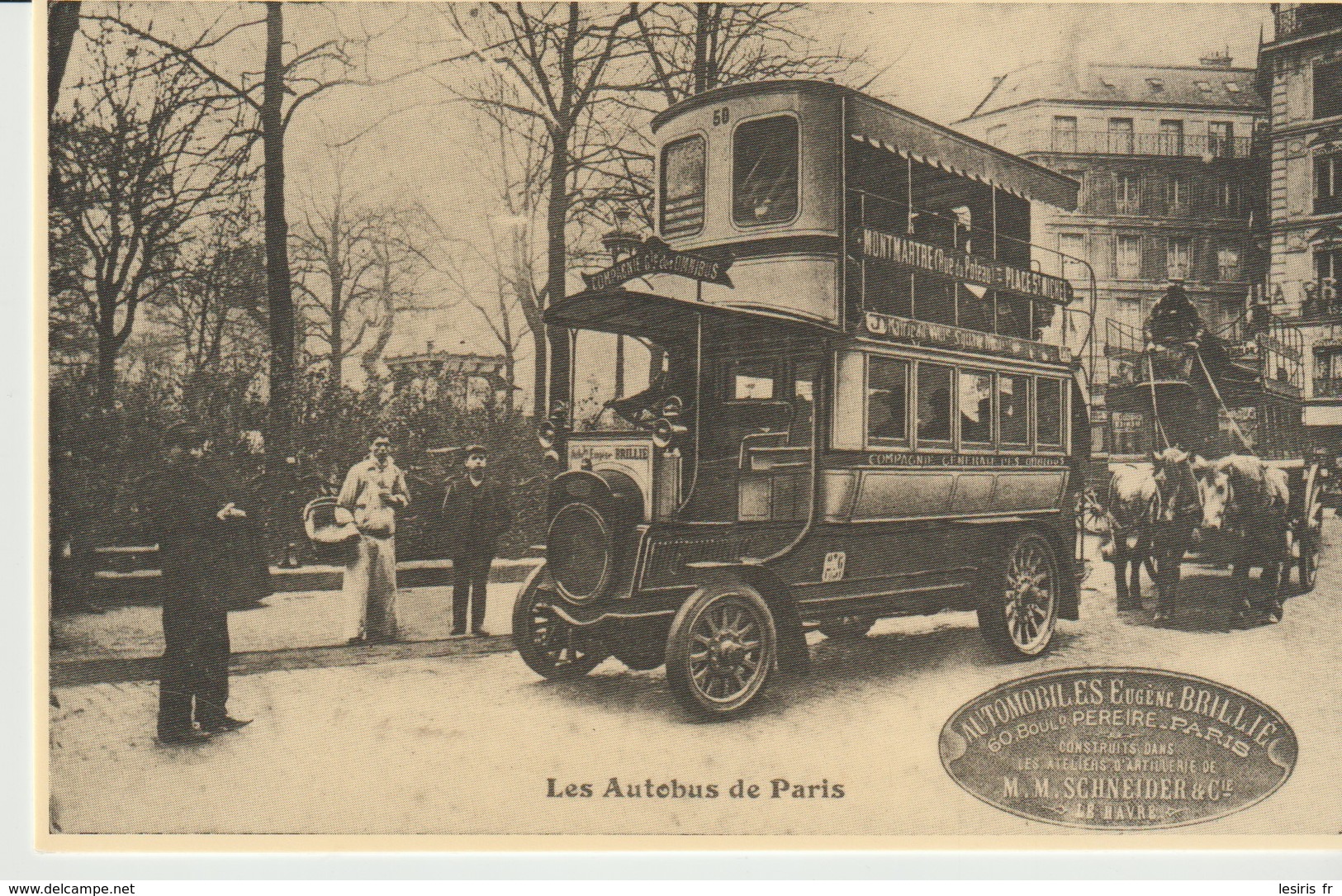 C.P. - LES AUTOBUS DE PARIS - AUTOMOBILES EUGÈNE BRILLIE - C’ÉTAIT LA FRANCE - CECODI - REPRODUCTION - Transporte Público