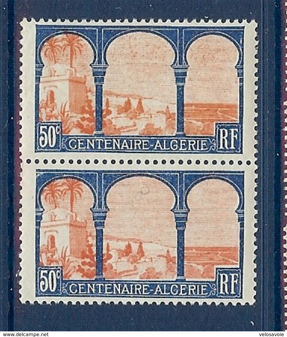 N° 263bVARIETE ALCERIE ** TENANT A NORMAL * - Unused Stamps