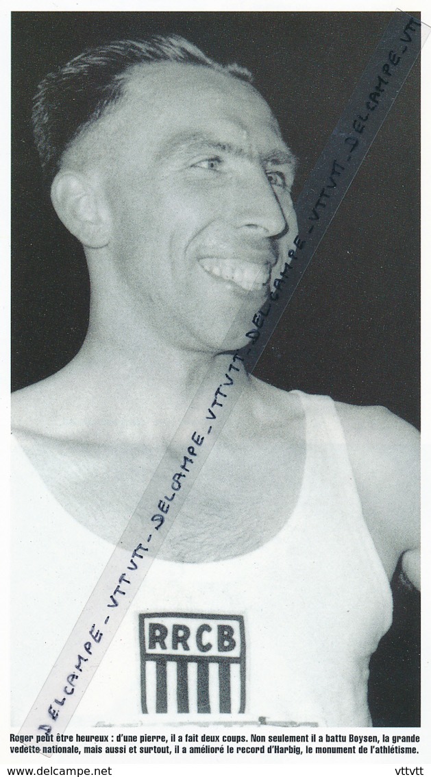 ATHLETISME : PHOTO (1955), RECORD DU MONDE DU 800 METRES POUR LE BELGE ROGER MOENS A OSLO - Collections