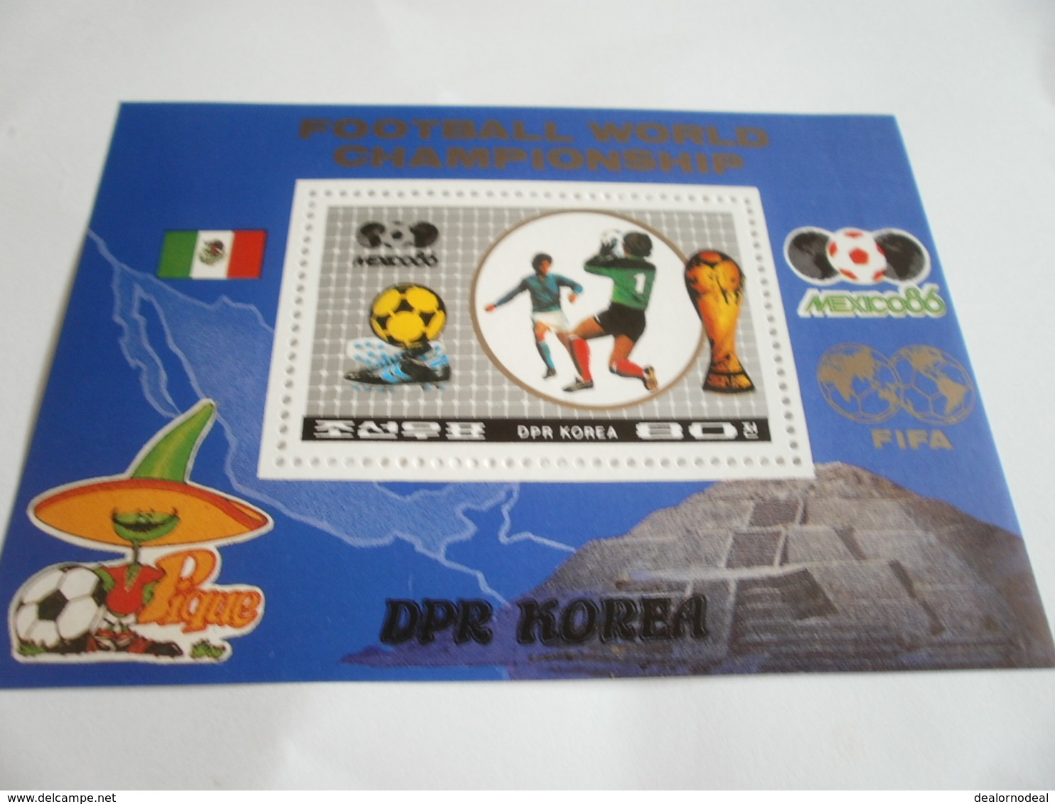 Miniature Sheet Perf Mexico Football World Cup 1986 - Korea, North