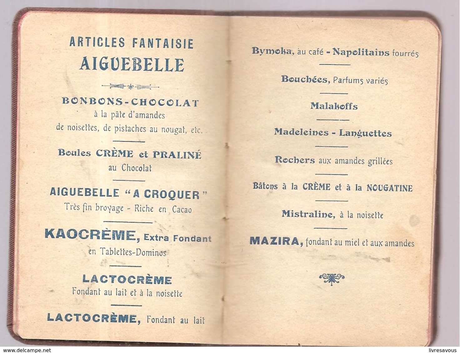 Agenda 1931 édité Par La Chocolaterie D'Aiguebelle Avec Calendrier, Recettes De Gâteaux (non écrit) - Altri & Non Classificati