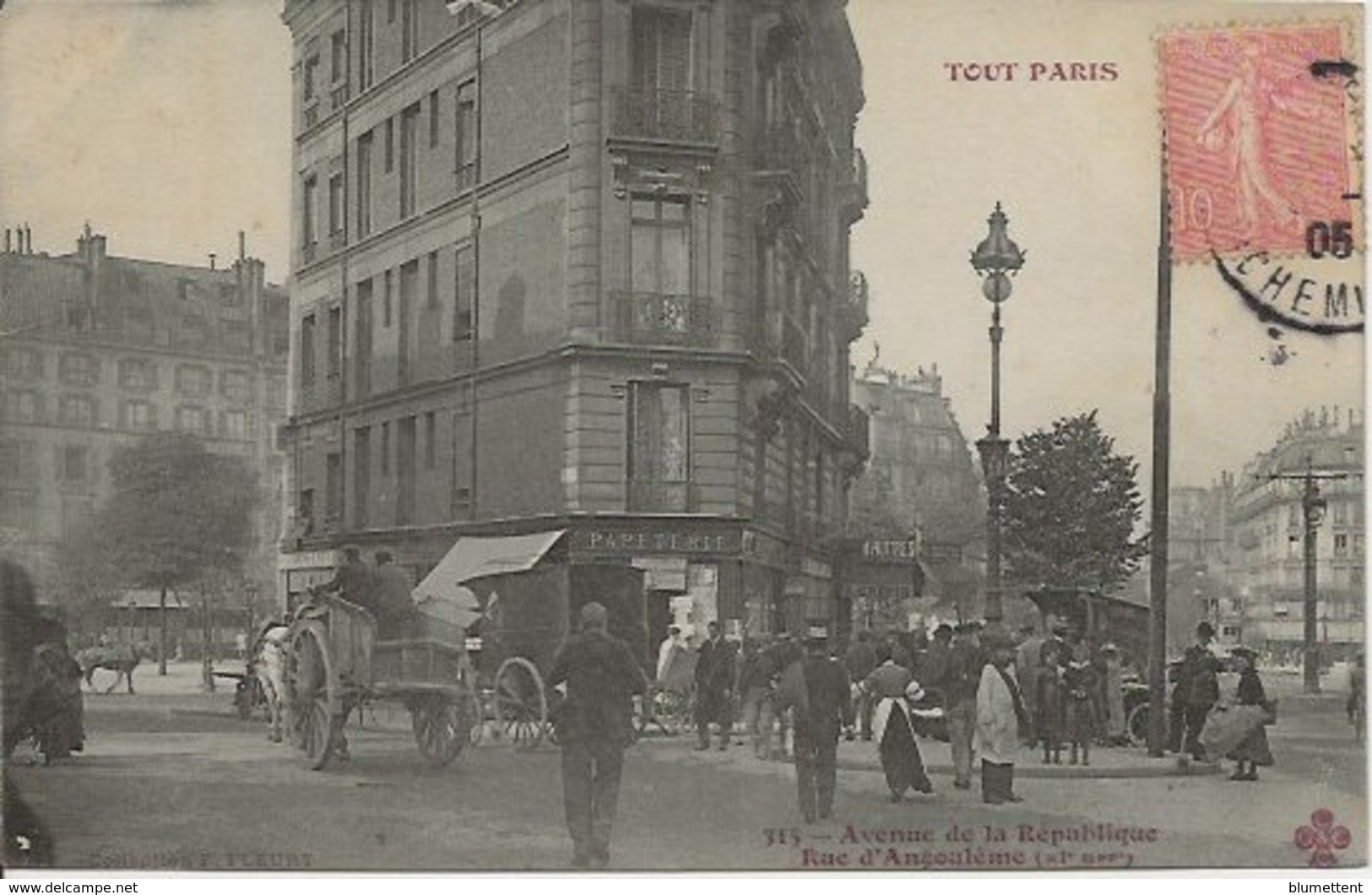 CPA 315 TOUT PARIS Edition FLEURY - Avenue De La République Rue D'Angoulême (XIème Arrt) - Distrito: 11