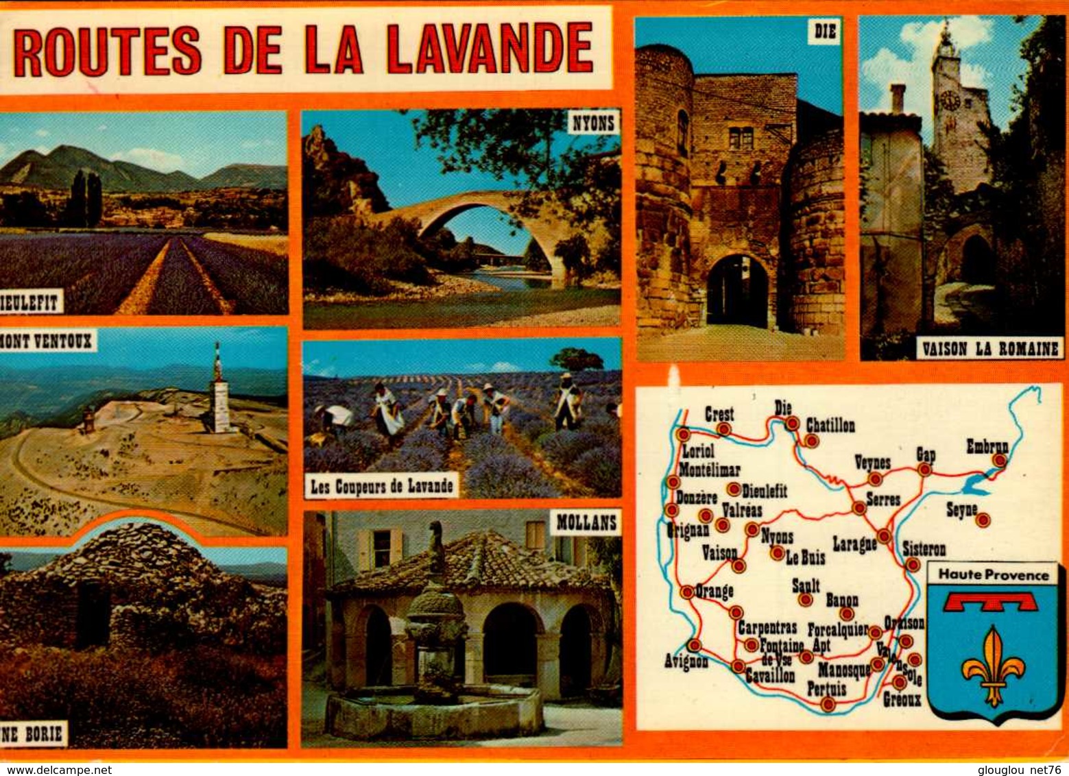 HAUTE PROVENCE...ROUTE DE LA LAVANDE ...CPM - Cartes Géographiques