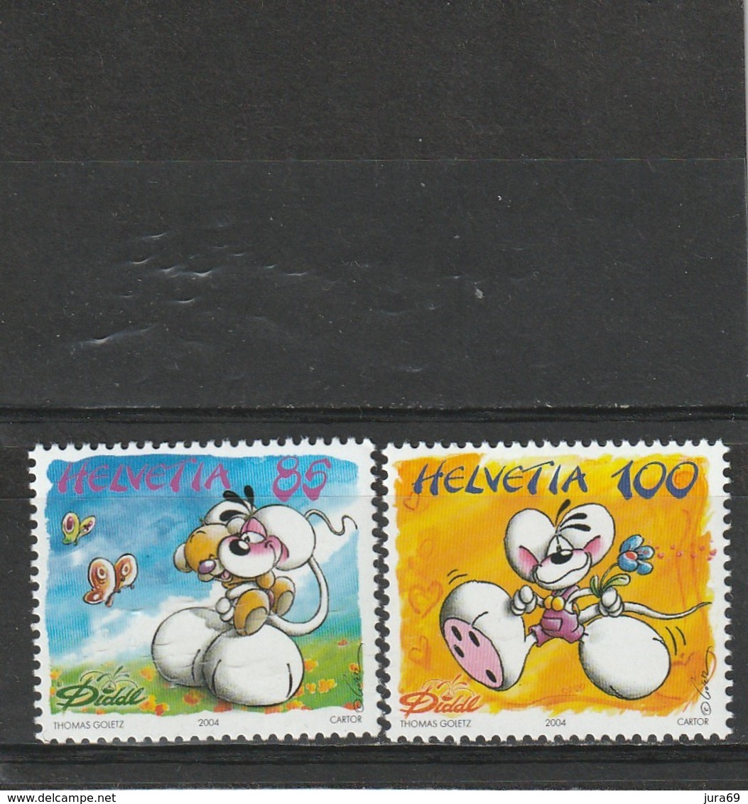 Suisse Neuf **  2004  N° 1802/1803   Bande Dessinée Diddl, La Souris Sauteuse - Ungebraucht