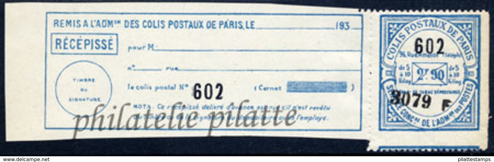 -France Colis Postaux Paris Pour Paris 154** - Andere & Zonder Classificatie