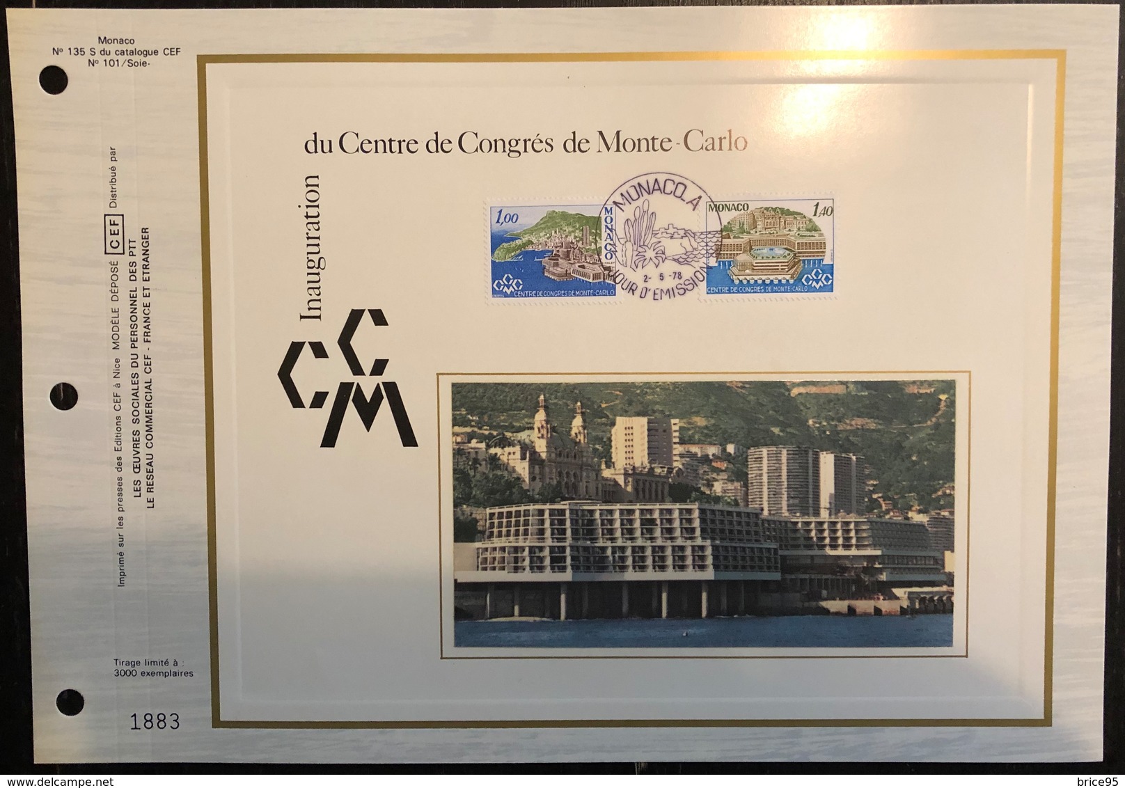 Monaco Document - FDC - Premier Jour - YT Nº 1136 Et 1137 - 1978 - FDC
