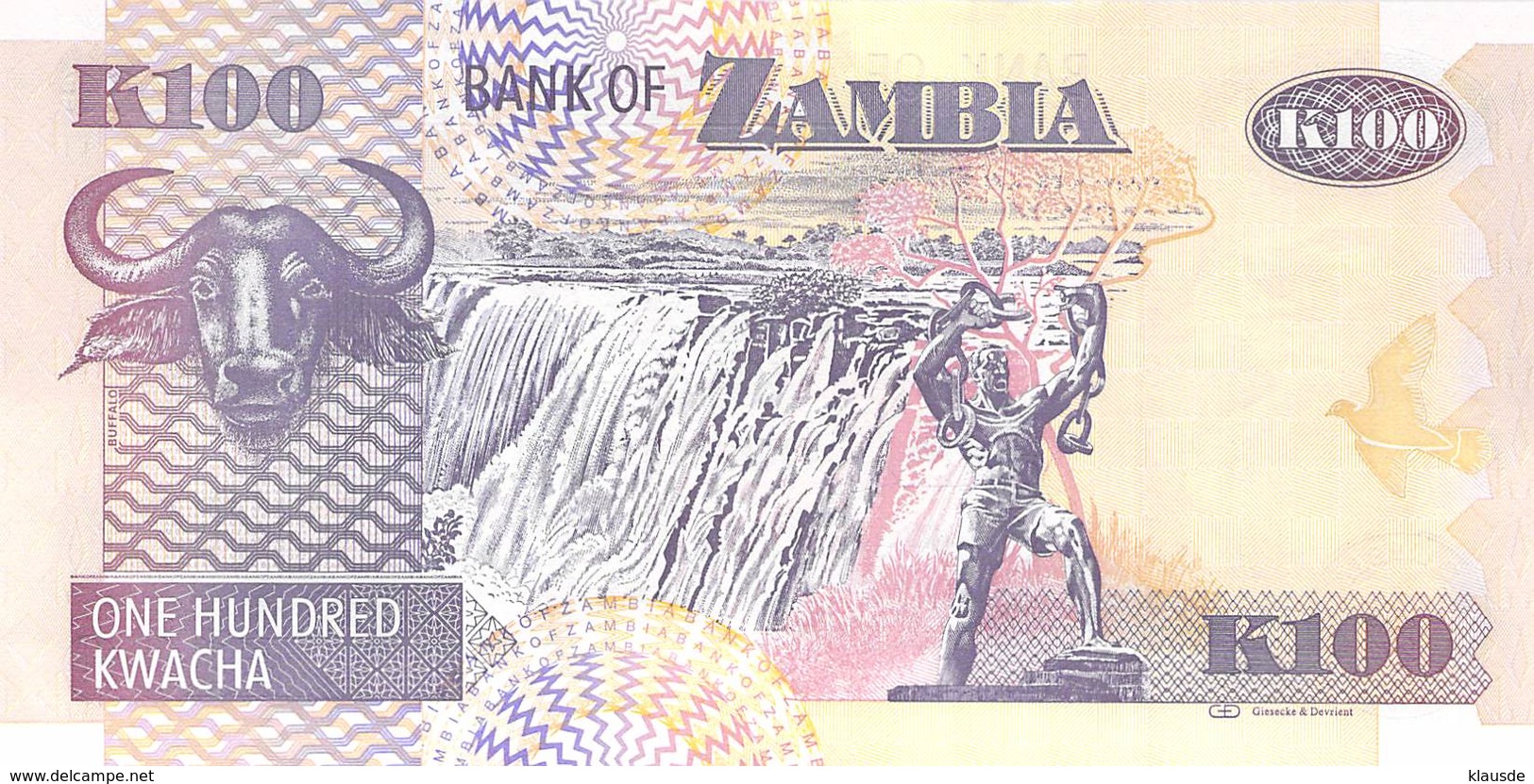 100 Kwacha Sambia 2013 - Sambia