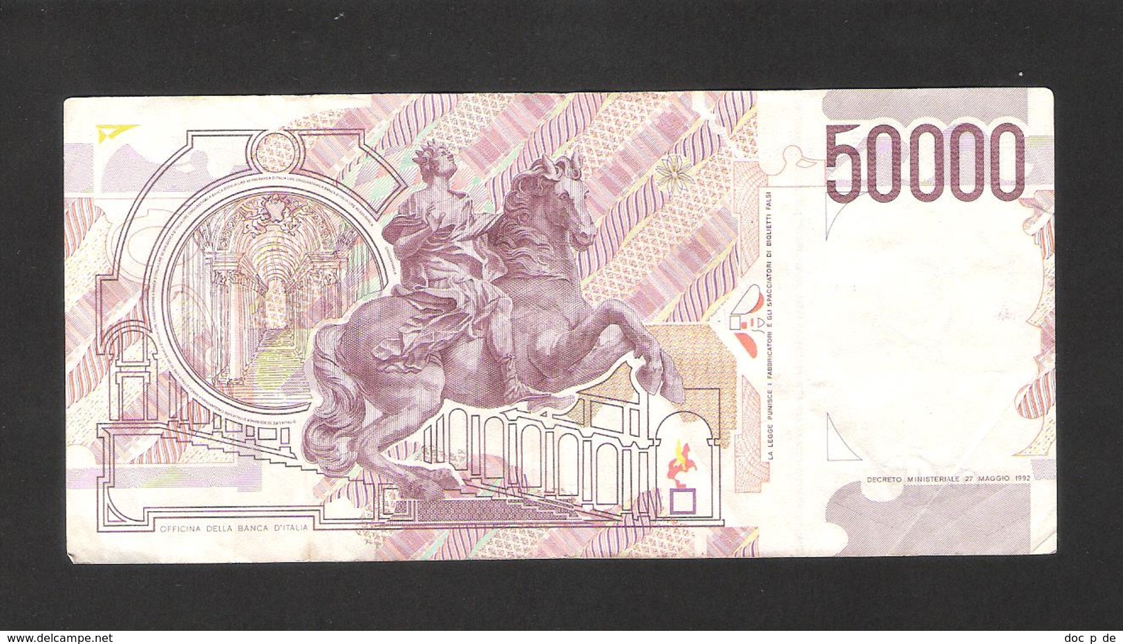 Italy - 50000 Lire - YD 1992 - Used - 50000 Lire