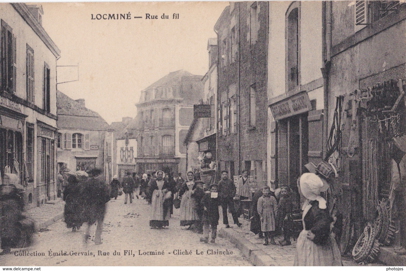 CPA   Locminé (56) Rue Du Fil       Collection Gervais      Cliché Le Clainche - Locmine