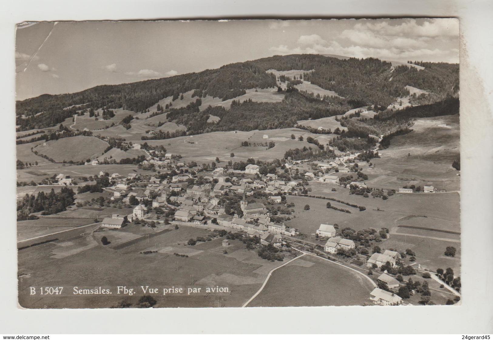 CPSM SEMSALES (Suisse-Fribourg) - Vue Prise Par Avion - Fribourg