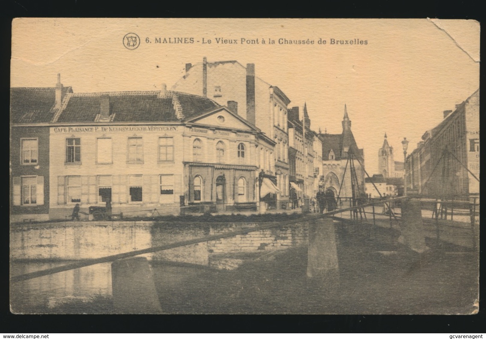 MECHELEN    LE VIEUX PONT A LA CHAUSSEE DE BRUXELLES !!!! RECHTER BOVENHOEK IS LOS EN IS VAST MET LAKKER ACHTERAAN - Malines