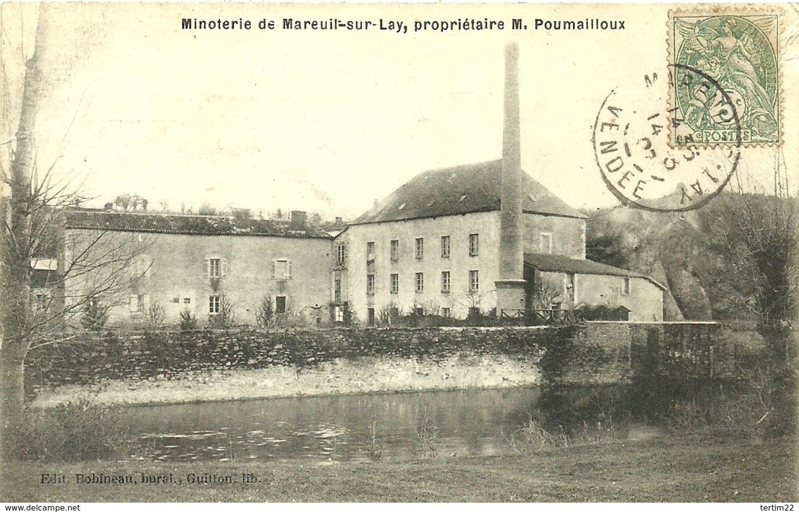 (MAREUIL SUR LAY )( 85 VENDEE )( MINOTERIE ) PRPRIETAIRE M POUMAILLOUX - Mareuil Sur Lay Dissais