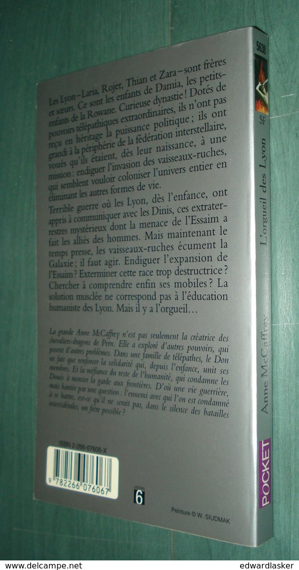 PRESSES POCKET SF 5638 : L'orgueil Des Lyon (Le Vol De Pégase) //Anne McCaffrey - EO Janvier 2000 [2] - Presses Pocket