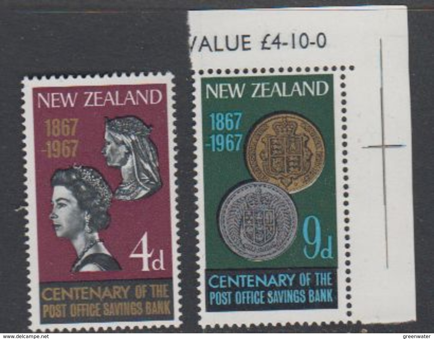 New Zealand 1967 Post Office Savings Bank 2v ** Mnh (42813E) - Ongebruikt