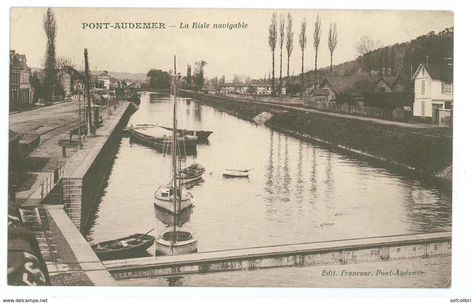 27 -- PONT AUDEMER - RISLE NAVIGABLE ( Bateaux, Péniche...) - Pont Audemer