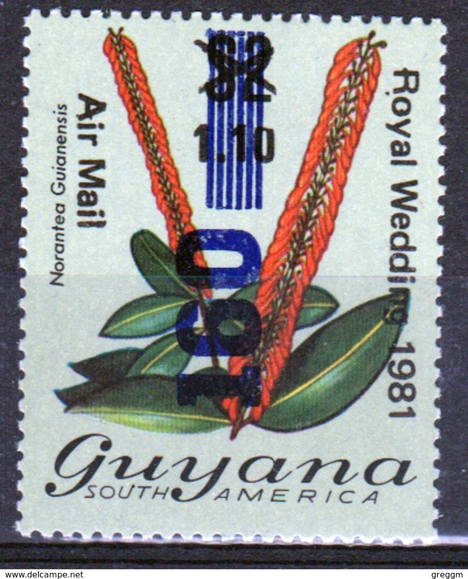 Guyana 1981 Single Stamp Overprinted  To Celebrate The Royal Wedding Of 1981. - Guyana (1966-...)