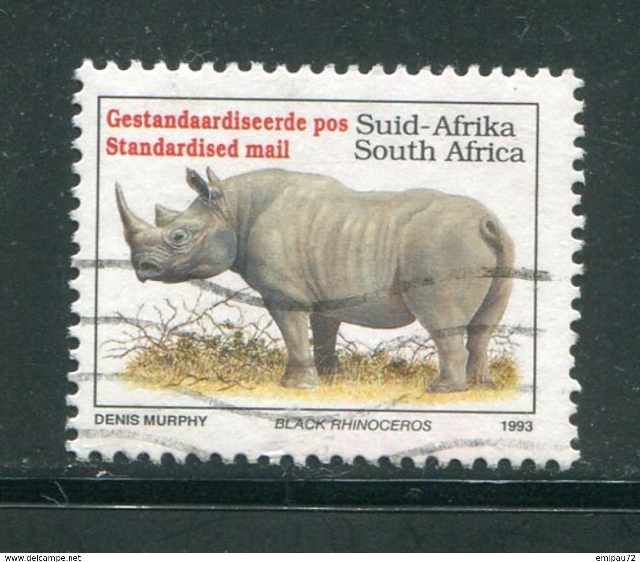 AFRIQUE DU SUD- Y&T N°813A- Oblitéré (rhinocéros) - Rhinoceros