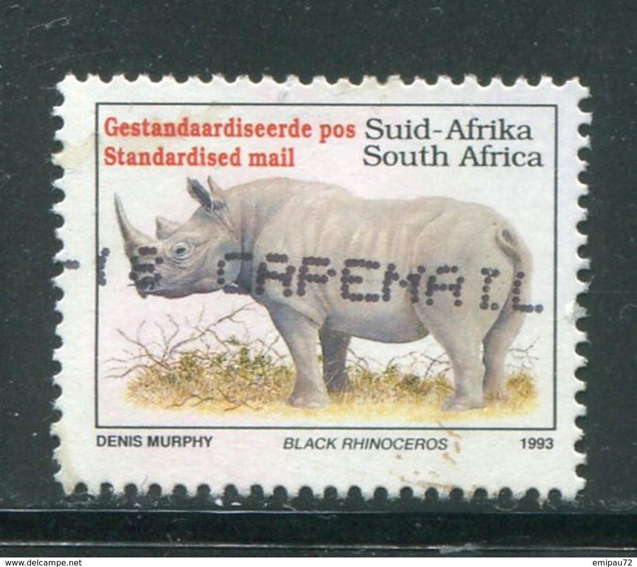 AFRIQUE DU SUD- Y&T N°813A- Oblitéré (rhinocéros) - Usati