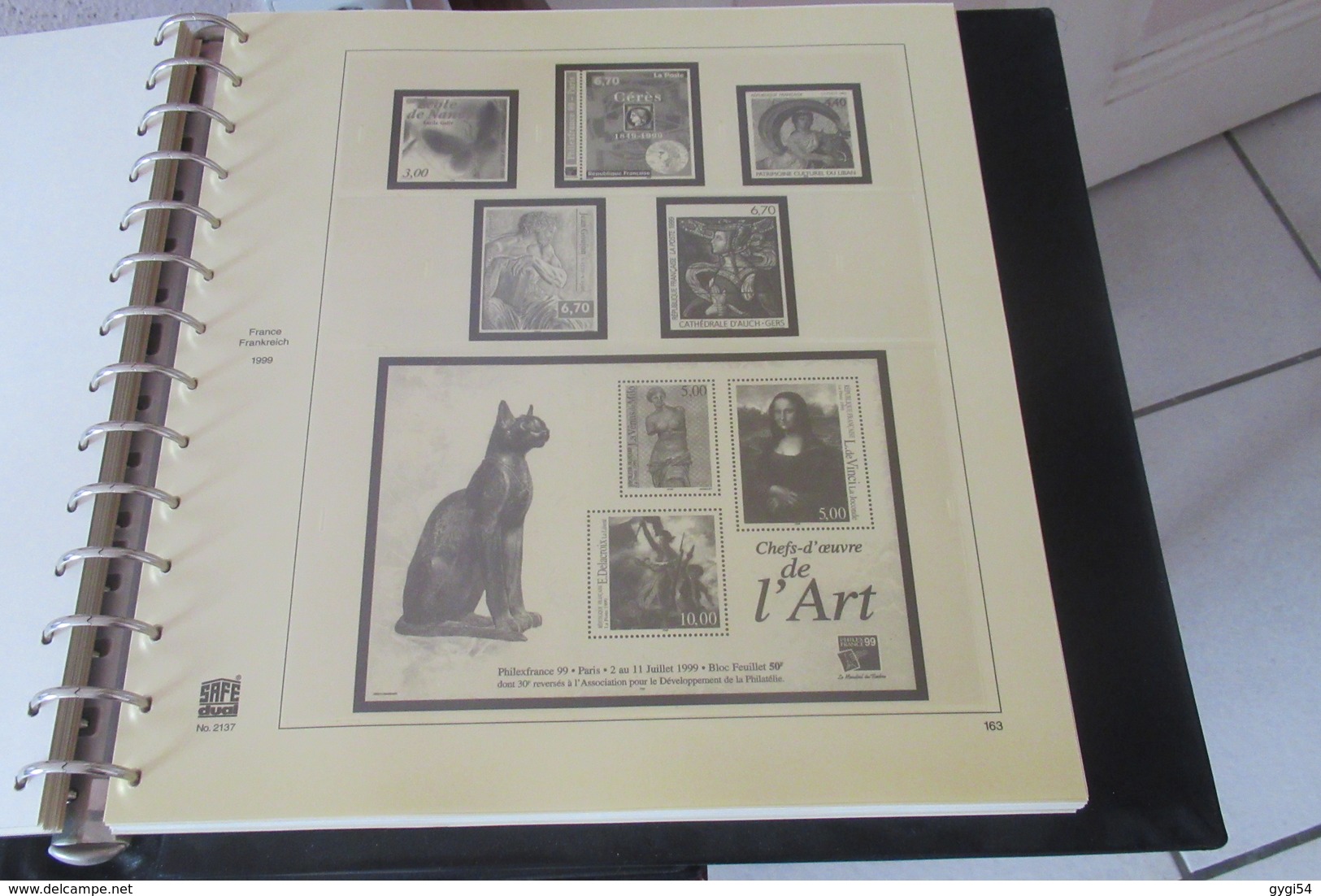 FRANCE  Album  SAFE  1989  -1995     cat yt   n°  COMPLET   + SERVICE et taxes, Poste Aerienne   47   SCANS