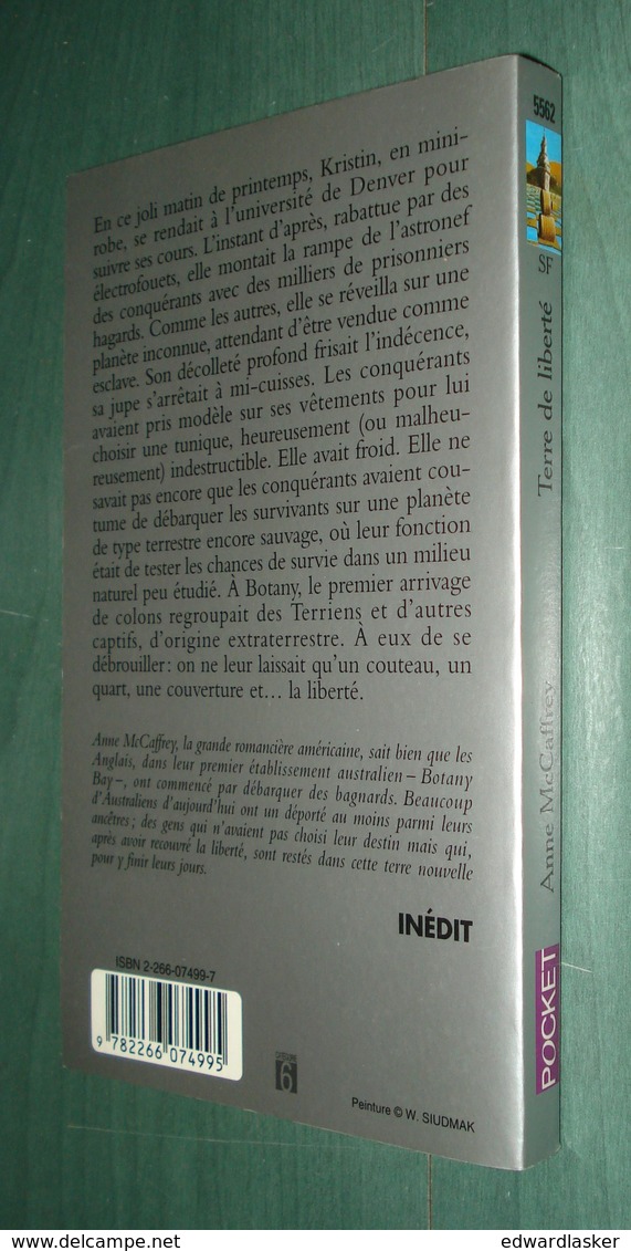 PRESSES POCKET SF 5562 : Terre De Liberté (Le Cycle Des Hommes Libres) //Anne McCaffrey - Avril 1999 - Presses Pocket