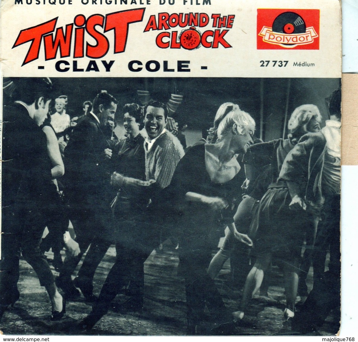 Pochette Sans Disque De Clay Cole - Twist Around The Clock - Polydor 27737 - 1962 - Accessoires, Pochettes & Cartons