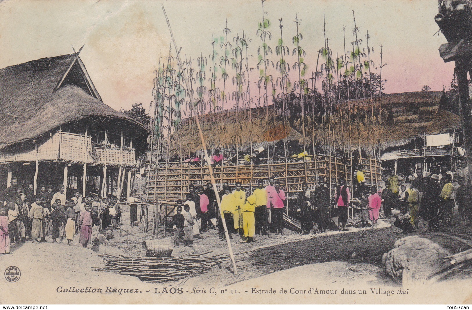 LAOS - WELL ANIMATED POSTCARD 1906. - Laos