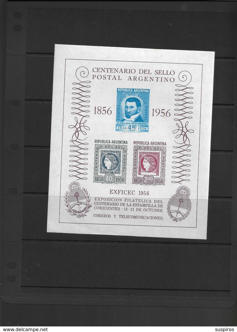 ARGENTINA   1956 The 100th Anniversary Of The First Argentine Stamps ** - Ungebraucht