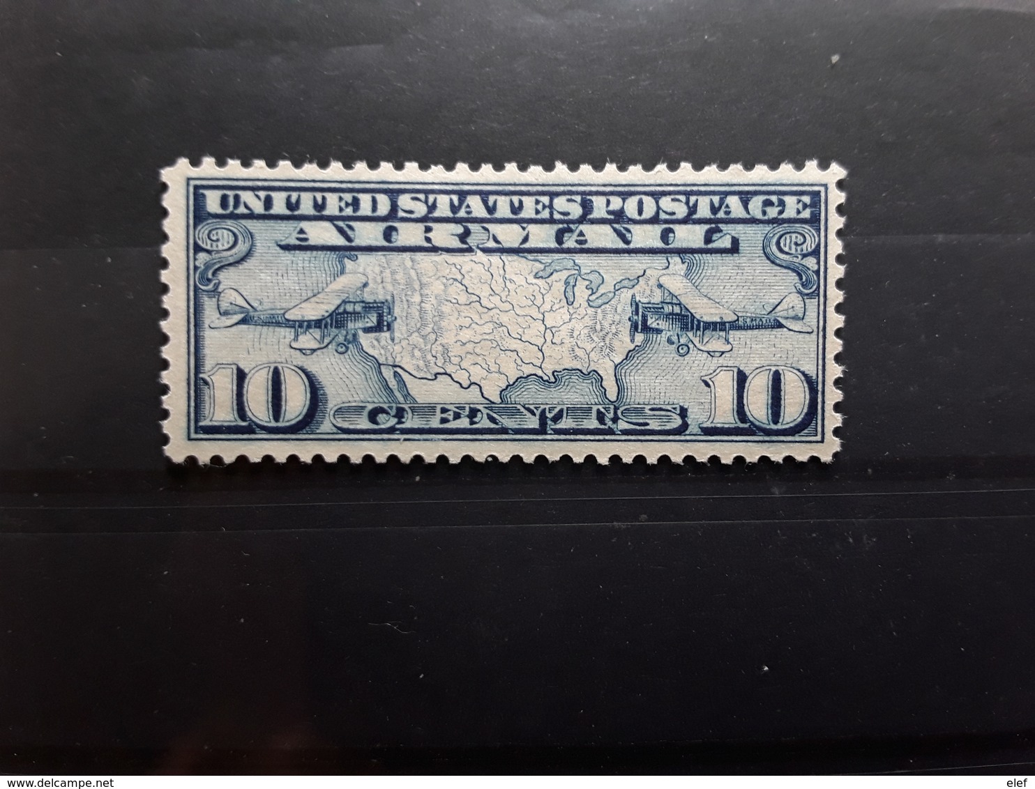 USA / Etats Unis, Airmail 1926 Poste Aérienne,  Yvert No 7, 10 C Bleu  C,A,M, Carte Géographique , Neuf* MH,  TB - 1b. 1918-1940 Unused