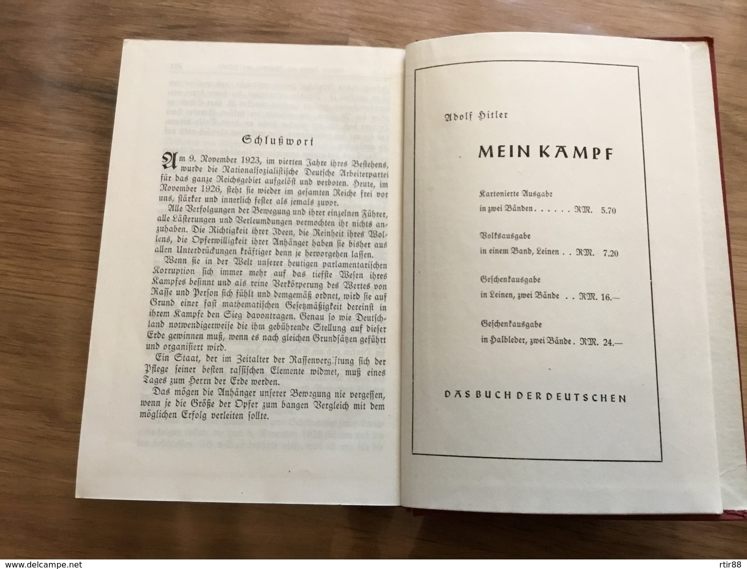 Rare Mein Kampf édition De 1940 Du NSDAP - 1939-45