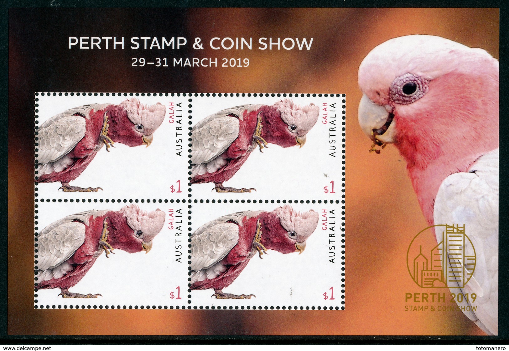 AUSTRALIA 2019 PERTH STAMP & COIN SHOW , MINISHEET** - Nuovi