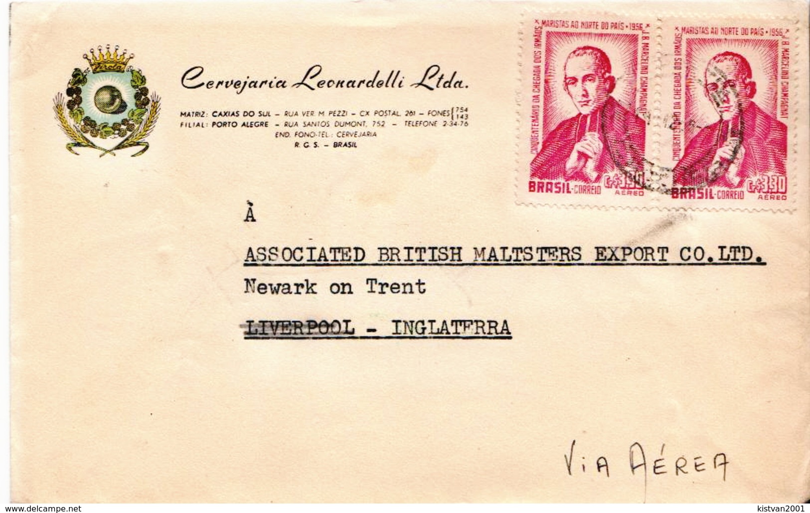 Postal History Cover: Brazil Stamps On Cover - Christianity