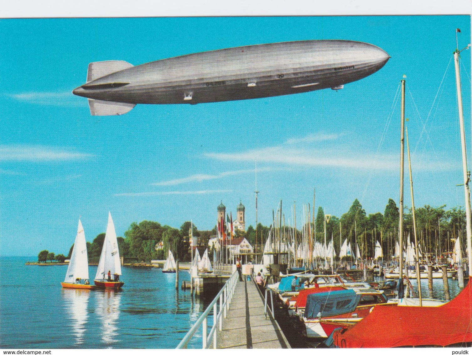 Zeppelin LZ 129 From Friedrichshafen At The Bodensee Posted Stuttgart 50 1979 40. Gedenktag (T11-36) - Dirigibili