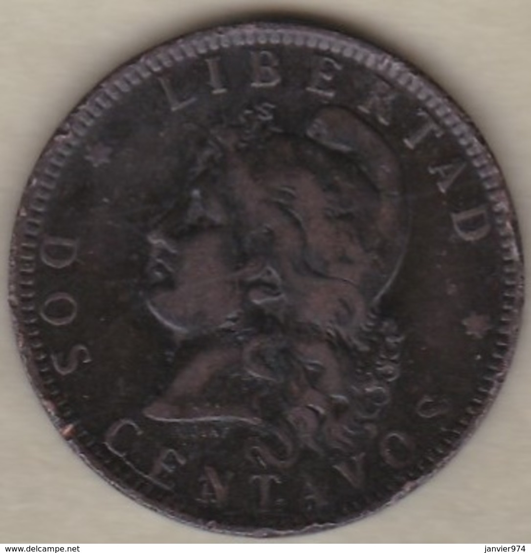 ARGENTINE / TUCUMAN. DOS CENTAVOS 1892. BRONZE - Argentine