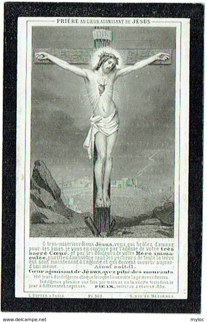 Doodsprentje/Image Mortuaire. Jean-Joseph Philippe/Antoine.  Chanly  1801/1881 - Images Religieuses