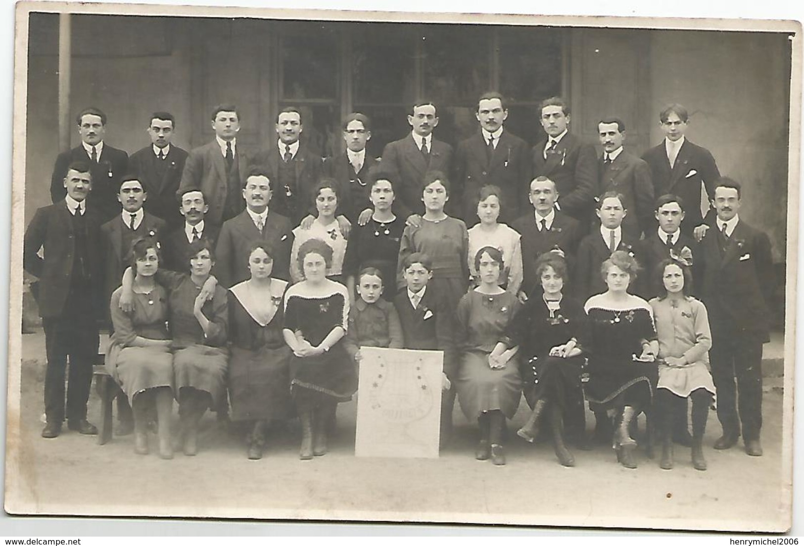 Carte Photo Groupe Lyre A Déchiffrer Musique - To Identify