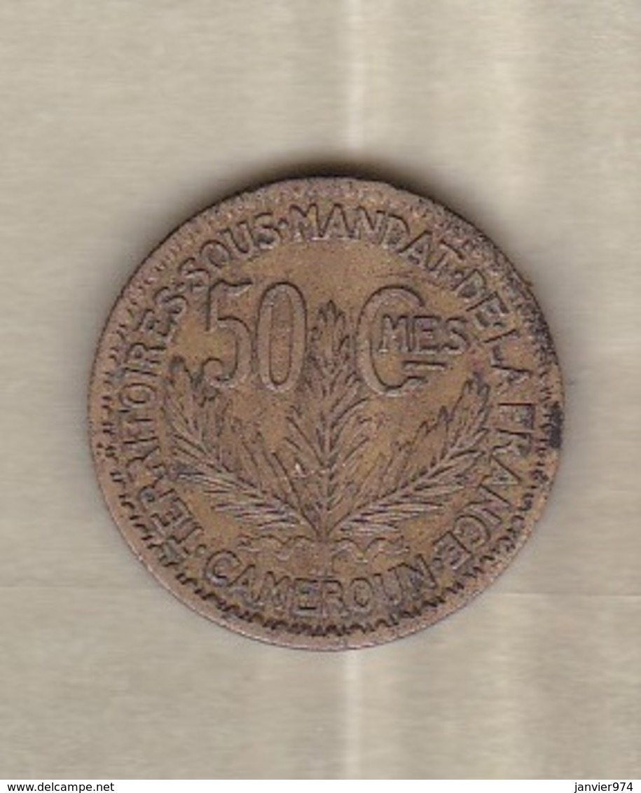 Territoire Sous Mandat De La France. Cameroun. 50 Centimes 1924. KM# 1 - Cameroon