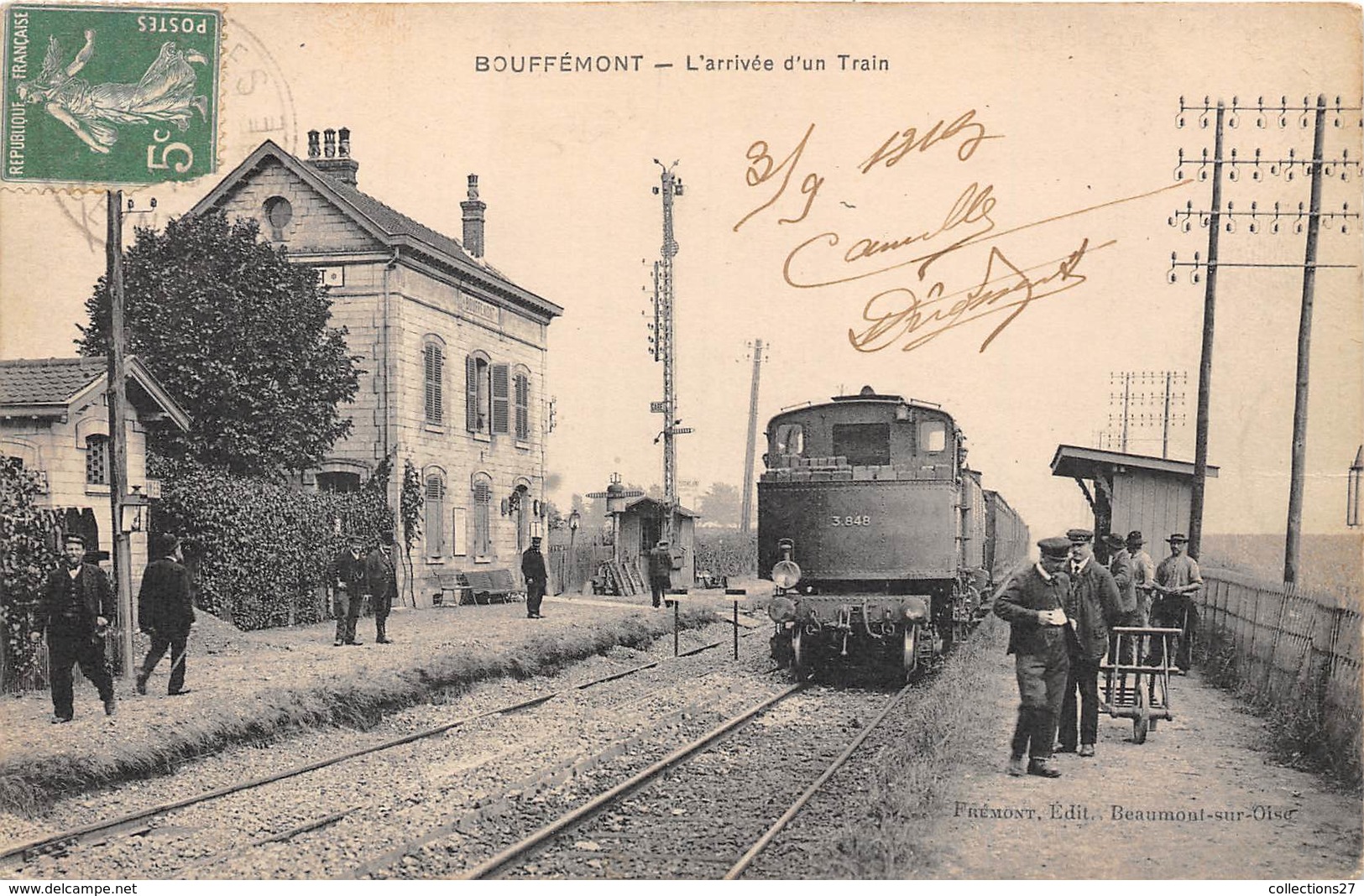 95-BOUFFEMONT- L'ARRIVEE D'UN TRAIN - Bouffémont