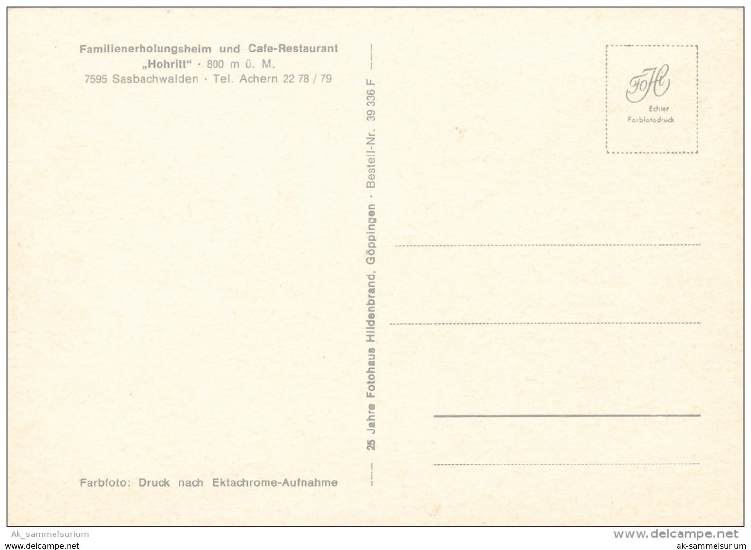 Sasbachwalden / Ortenaukreis / Café (D-A16/01) - Sasbach