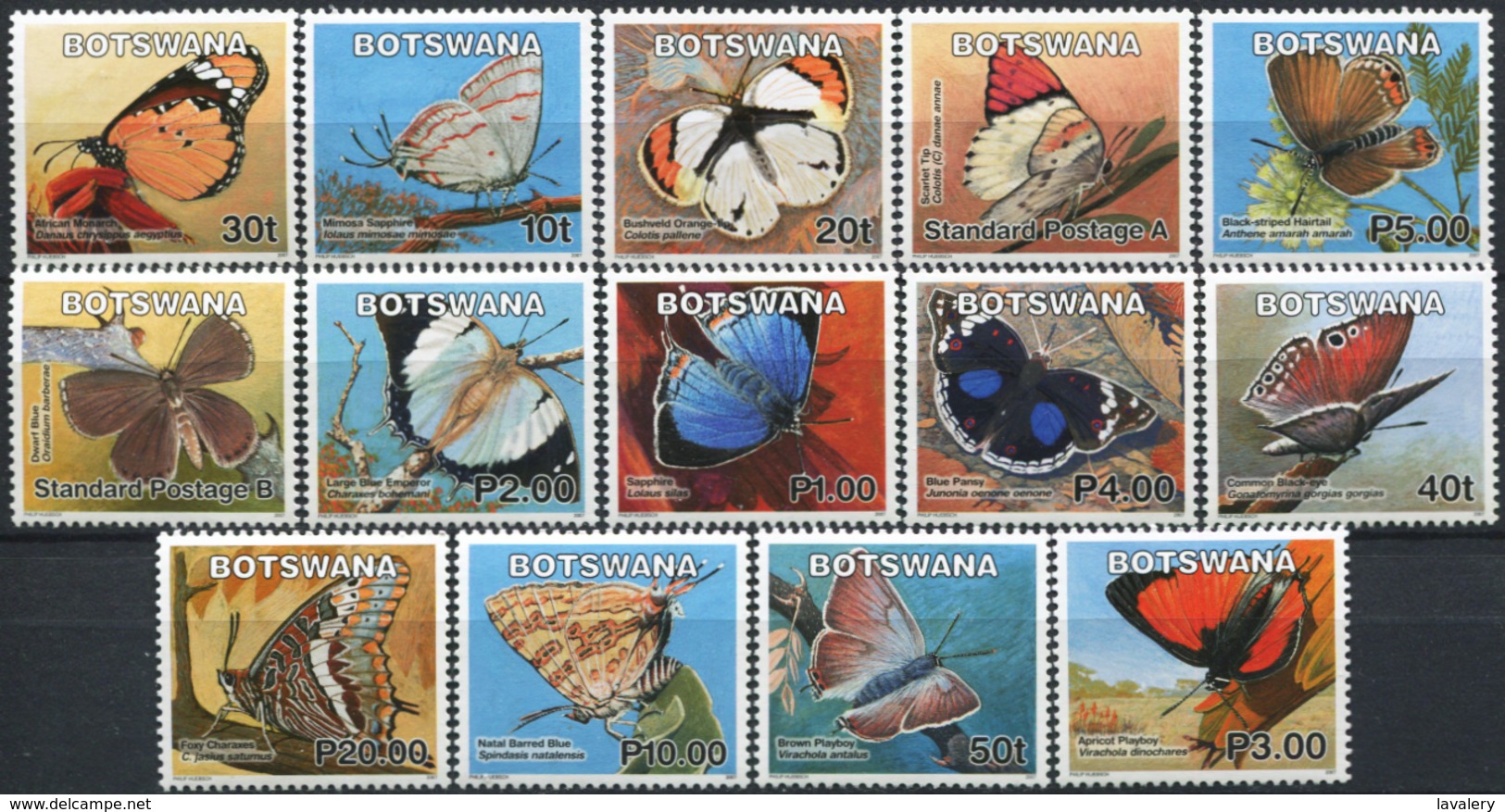 BOTSWANA 2007 Butterflies Insects Animals Fauna MNH - Butterflies