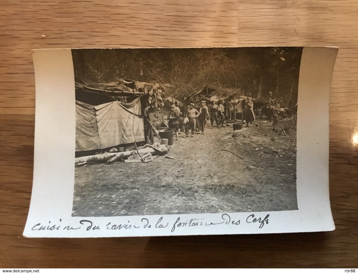 Carte Photo Cuisine Du Ravin De La Fontaine Des Cerfs  Bois Le Prêtre 1915 14-18 - 1914-18