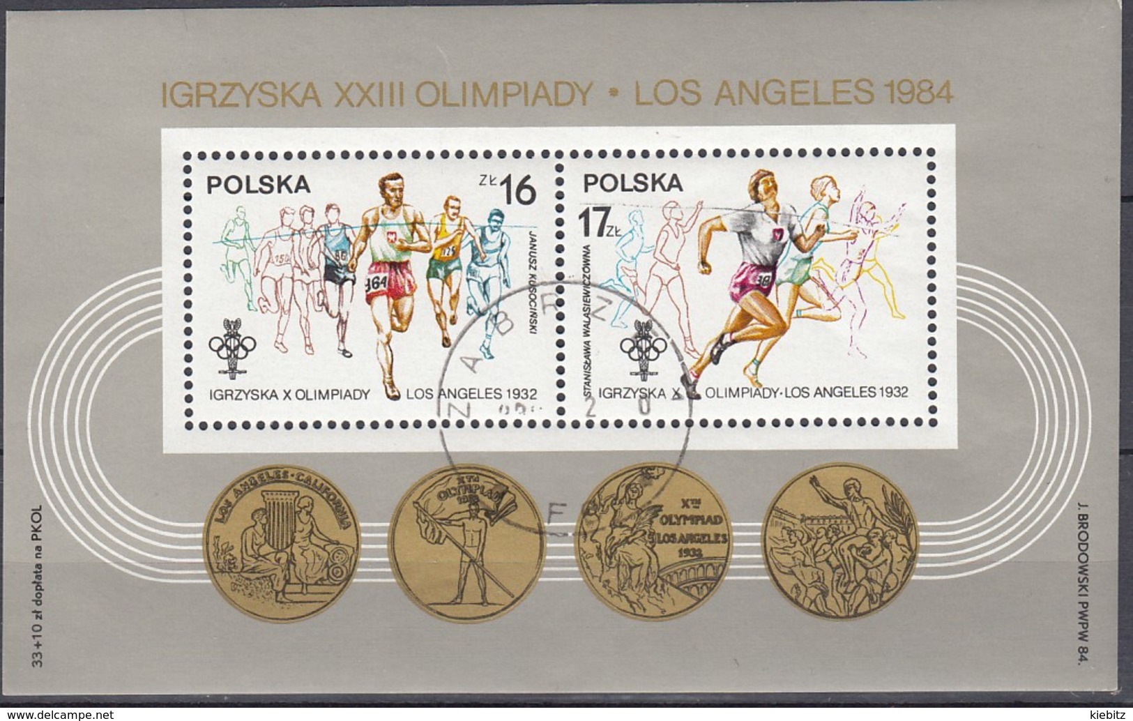 1984 LosANGELES - Polen - MiNr: 2916-2917  Block 94  Used - Sommer 1984: Los Angeles