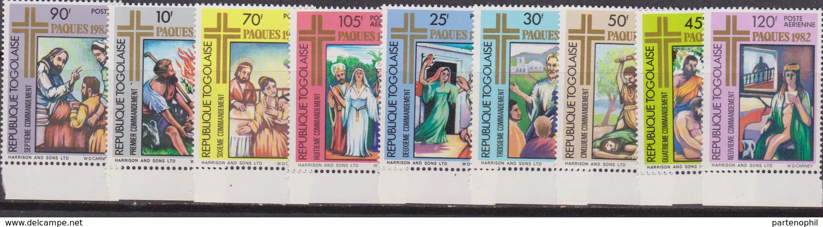 Togo 1982 Pasqua Easter Paques Set MNH - Pascua