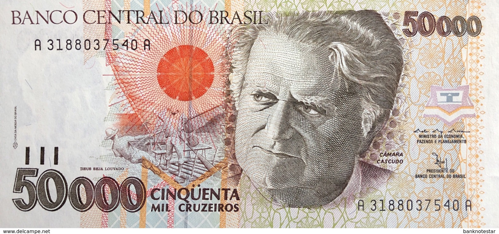 Brazil 50.000 Cruzeiros, P-234 (1992) - UNC - Sign.29 - Brasilien