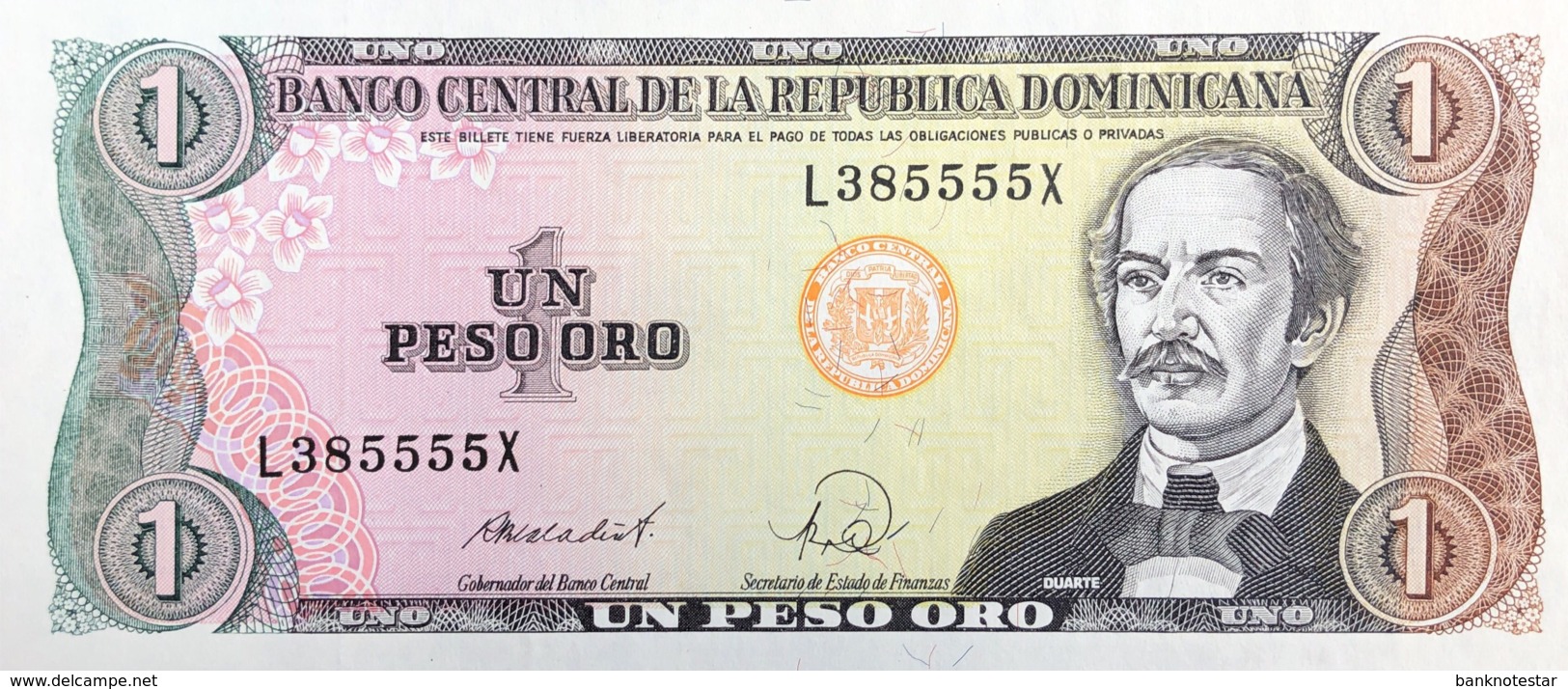 Dominican Republic 1 Peso Oro, P-126c (1988) - UNC - Repubblica Dominicana